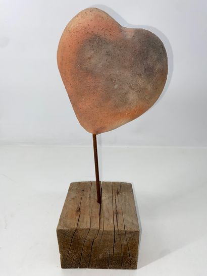 Contemporary school Heart Stoneware sculpture...