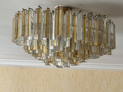 VENNINI Murano Triedre Metal ceiling light...