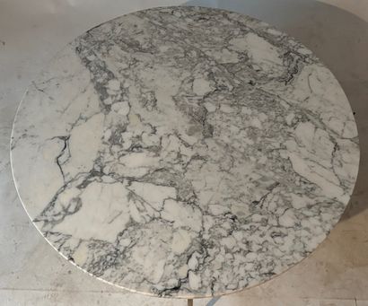 Paul McCOBB (1917-1969) Round-top white marble...