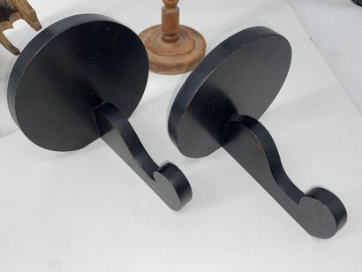 Set comprising: - 1 console shelf in black-painted...