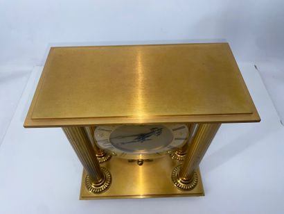 LANCEL Gold-varnished bronze portico clock,...