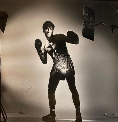 Modern school Boxer Black and white photograph,...