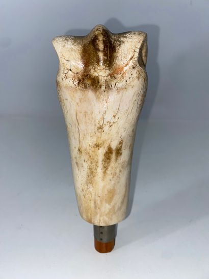 Bone and sulfide sculpture in the shape of...