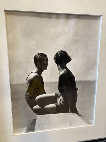 Modern school Couple of swimmers in front...