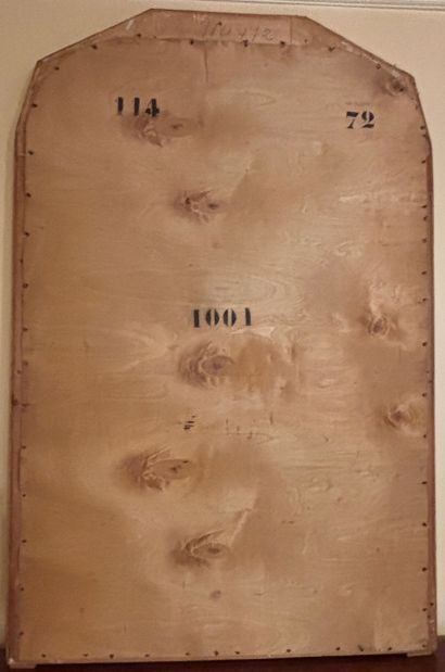Rectangular cut-edge glass in gilded carved...