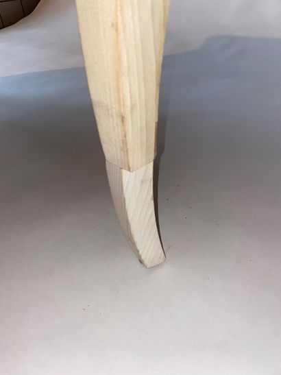 Curved chest of drawers in white ceruse wood,...