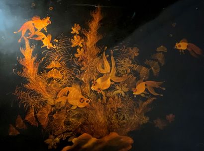 NGUYEN THU (1930-2023) Fish among seaweed...
