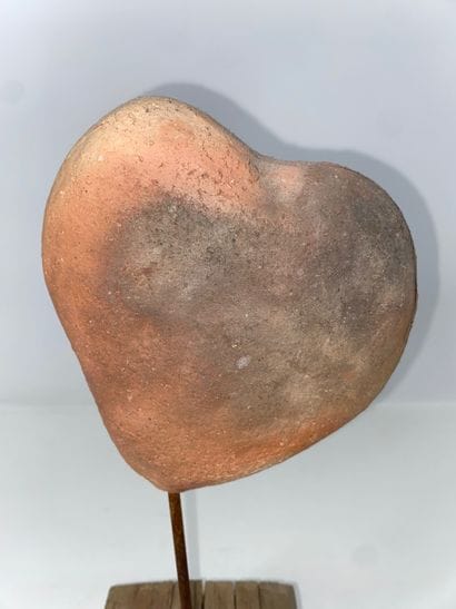 Contemporary school Heart Stoneware sculpture...