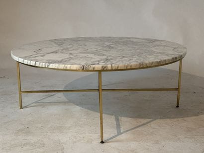 Paul McCOBB (1917-1969) Round-top white marble...