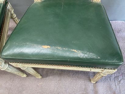 Suite of six flat-back Queen's chairs in...