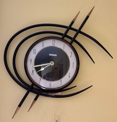 BAYARD Wall clock in black lacquered and...