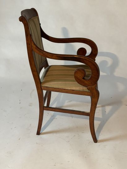 Lot: - Pair of natural wood chairs with openwork...