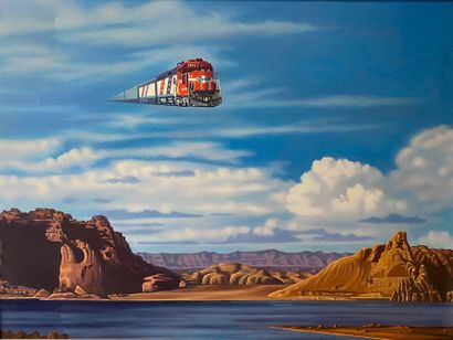Pierre DIDIER (1929-) 
Paysage de canyon
Huile...