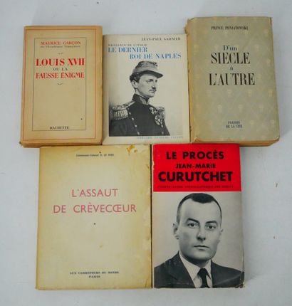 Lot :
- Prince PONIATOWSKI. 
D’un siècle...