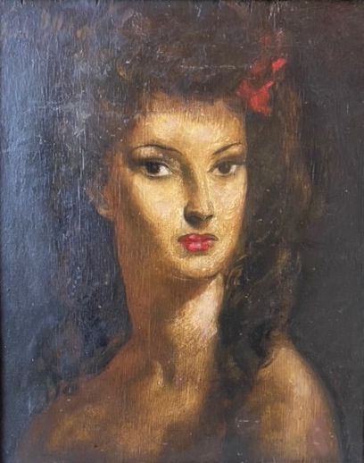 Henri PELLETIER (XIX-XXe siècle) 
Portrait...