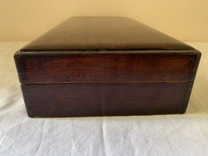 Coffret d'écolier en bois naturel, Chine...