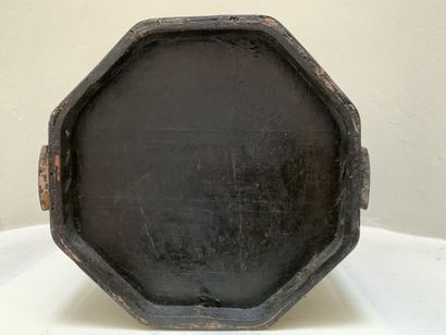 Petit panier à pique-nique en rotin et bois...