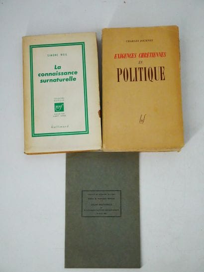 Lot :
- Simone WEIL. 
La Connaissance surnaturelle.
NRF....