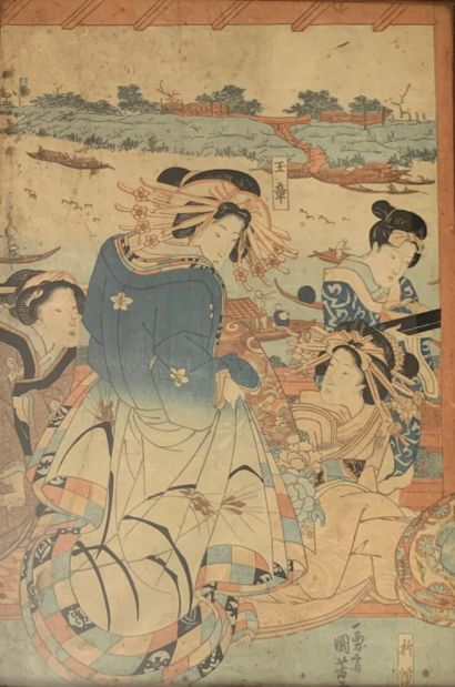 Utagawa KUNIYOSHI (1797-1861) d'après
Scènes...