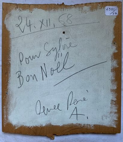 René AUDEBES (1922-1993)
Homme jaune agenouillé
Huile...