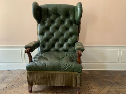 Fauteuil à oreilles à dossier basculant en...