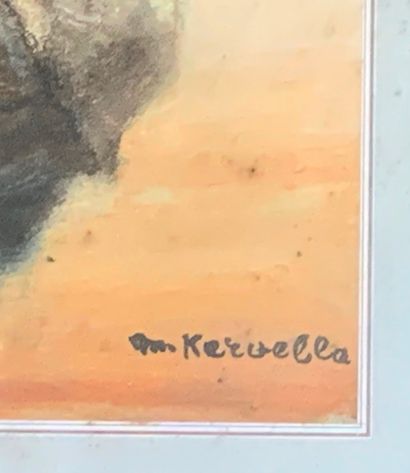 Marcel KERVELLA (1930-)
Noix
Gouache signée...