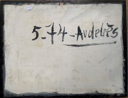 René AUDEBES (1922-1993)
Maison avec arbres
Huile...