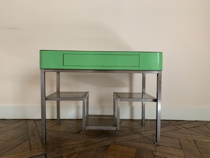 Bureau d'enfant à piètement en métal tubulaire...