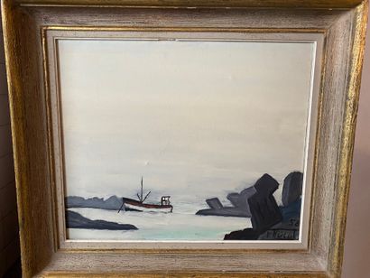 F. HULOT (XXe siècle) :
Bateau de pêche dans...