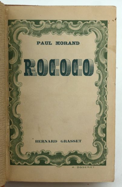 PAUL MORAND. 
- Lewis et Irène.
Bernard Grasset,...