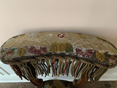 Chaise ponteuse en bois naturel garnie d'une...