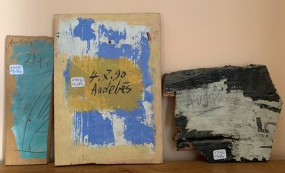 René AUDEBES (1922-1993) 
Sans titre
Trois...