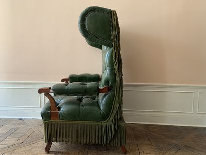 Fauteuil à oreilles à dossier basculant en...