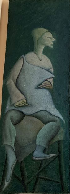 René AUDEBES (1922-1993)
Personnage assis...