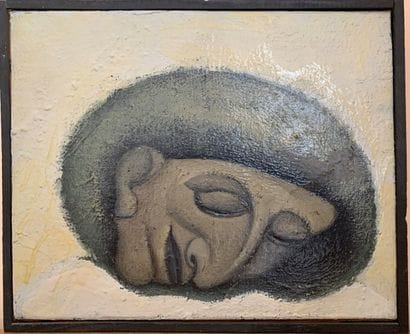 René AUDEBES (1922-1993) 
Visage
Huile sur...