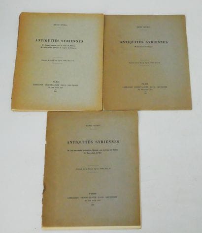 Henri SEYRIG. 
Antiquités syriennes.
In-4...