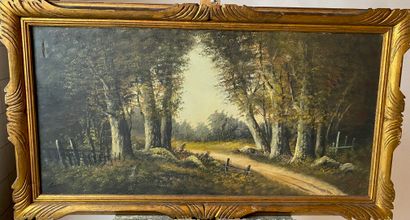 ANDREY (XXe siècle)
Chemin à l’orée du bois
Huile...