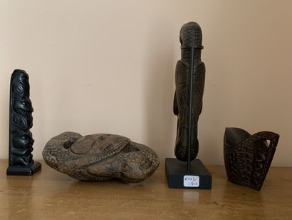 Lot d'objets océaniens et divers
