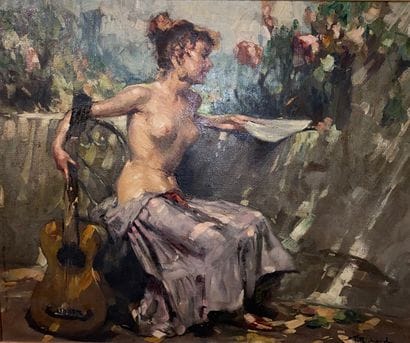 Richard DURANDO TOGO (1910- ?) 
Jeune guitariste,...