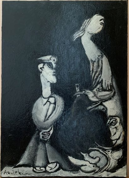 René AUDEBES (1922-1993) 
Personnages
Huile...