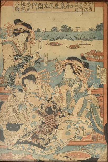 Utagawa KUNIYOSHI (1797-1861) d'après
Scènes...