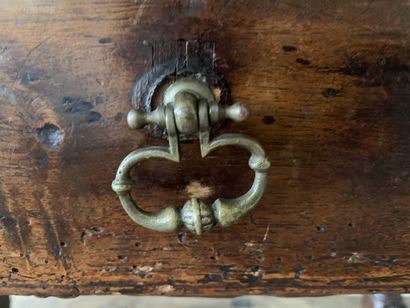 Bureau plat en bois naturel à un tiroir en...