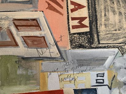 Armand MEFFRE (1929-2009)
Nature-morte cubisante
Gouache...