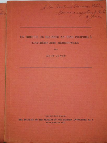 Olov JANSE. 
- Quelques antiquités chinoises...