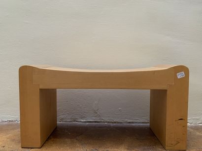 Tabouret bas curule en bois de placage, style...