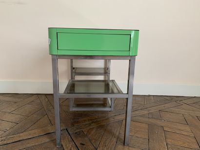 Bureau d'enfant à piètement en métal tubulaire...
