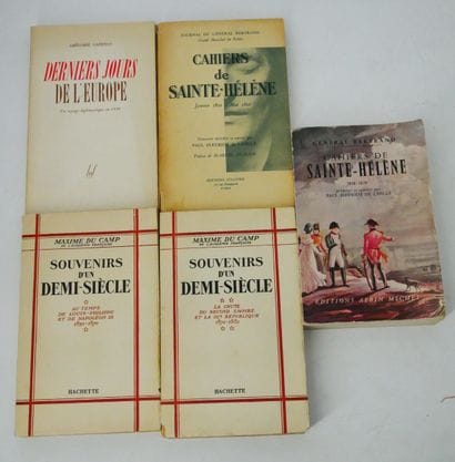Lot :
- Maxime DU CAMP. 
Souvenirs d’un demi-siècle.
Hachette,...