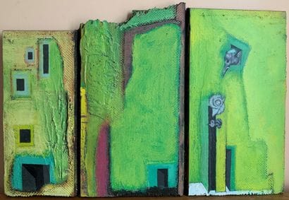 René AUDEBES (1922-1993)
Maisons vertes
Huile...
