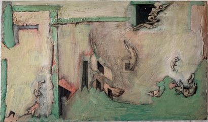 René AUDEBES (1922-1993)
La cour de ferme
Huile...