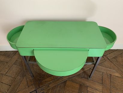 Bureau d'enfant à piètement en métal tubulaire...